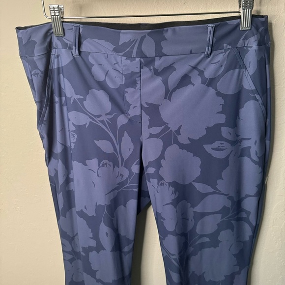 SPANX Kick Flare Sunshine Floret Navy Blue Pull-On Pant Stretch Size XL Petite - Picture 10 of 15